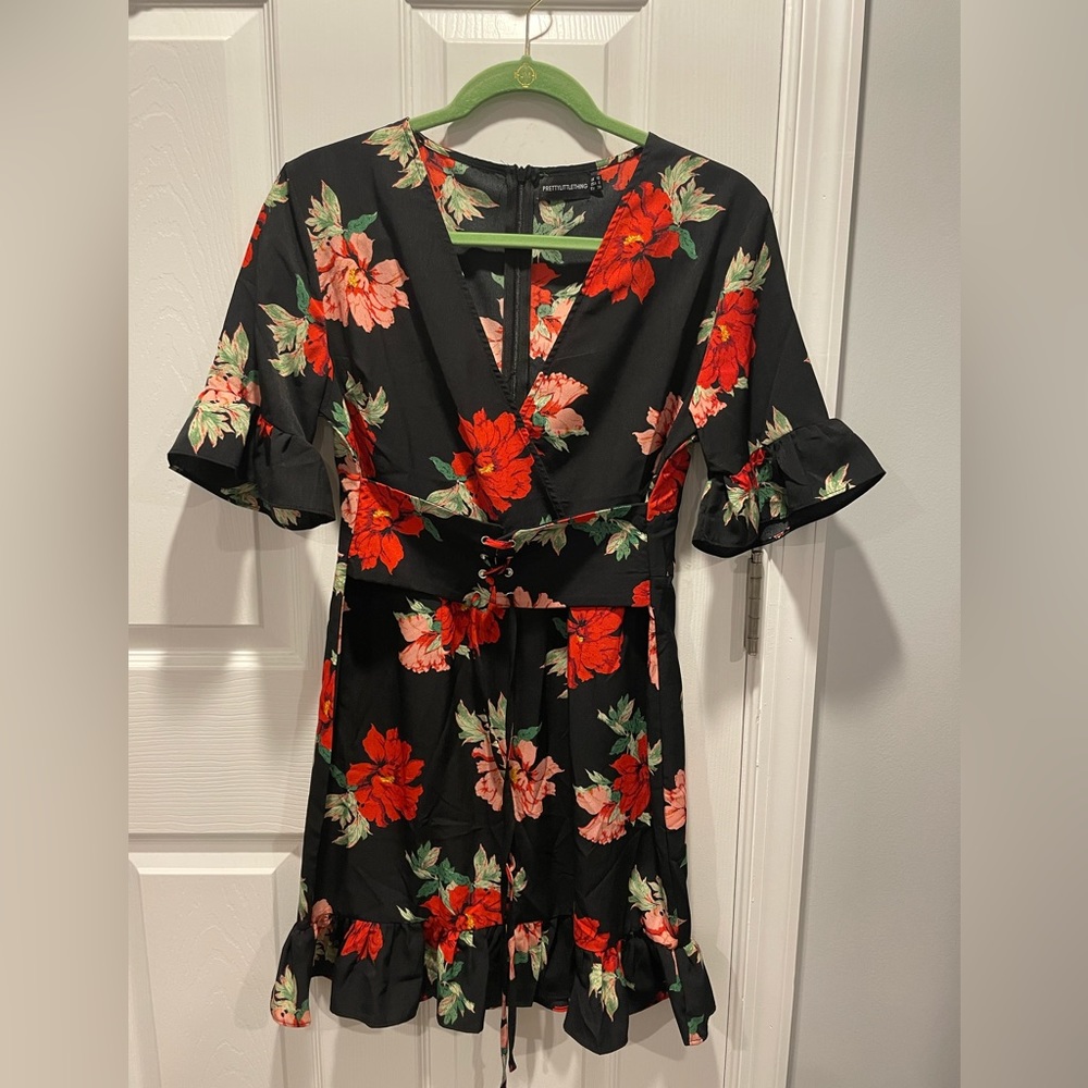 PLT Black Corset Swing Dress. Size small 4-6.